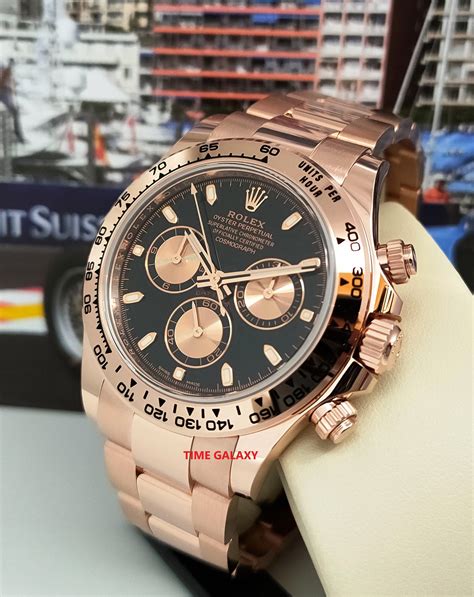 daytona rose gold black face